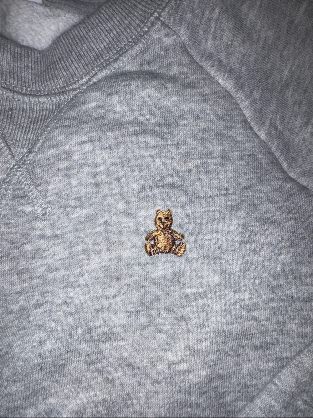 Baby Gap Light Gray Crewneck Sweatshirt with Subtle Chest Embroidery - Picture 4 of 5